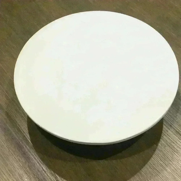 Home Expressions White Ceramic Cake Plate Stand NEW Approximately 11” - Picture 2 of 4